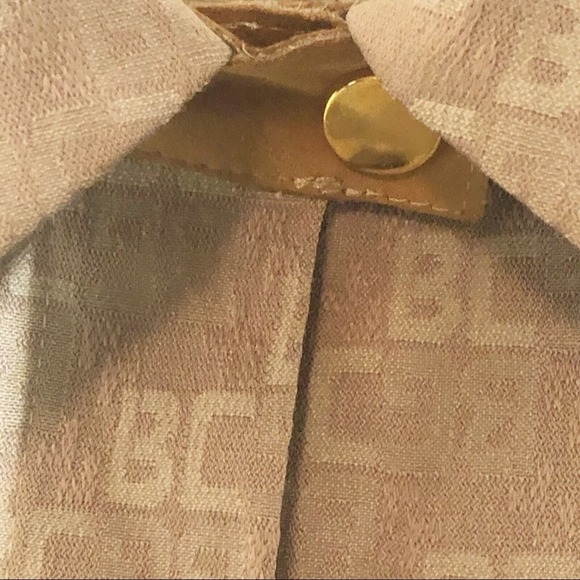 BCBGMaxAzria Y2K Vintage Allover Logo Print Jacket Suede Leather Trim sz 2 - Picture 10 of 12